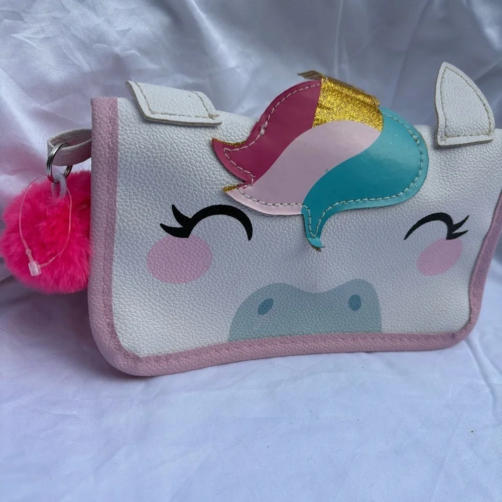 Charming White and Pink Unicorn Bag